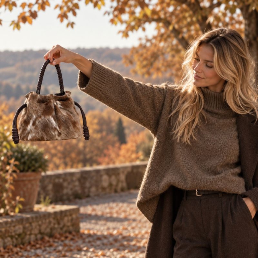 MARLOW LE SAC SHERPA BROWN&WHITE